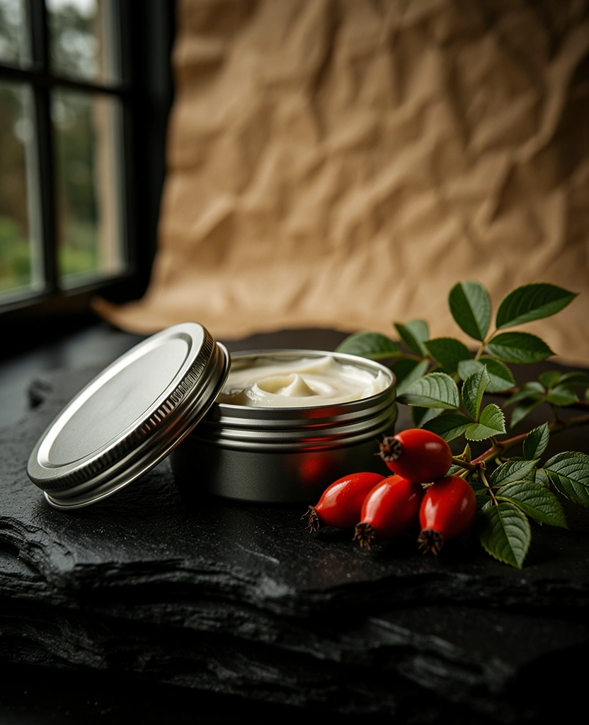 Anti-aging cream and botanical rosehip